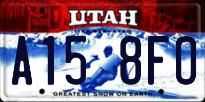 UT license plate A158FO