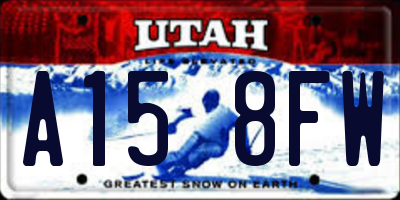 UT license plate A158FW