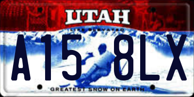 UT license plate A158LX