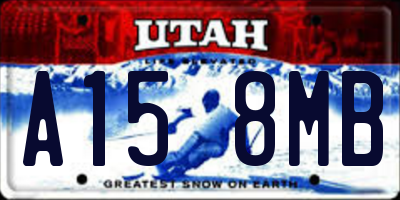 UT license plate A158MB