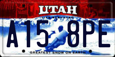 UT license plate A158PE
