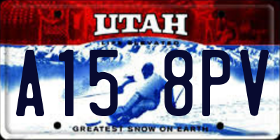 UT license plate A158PV