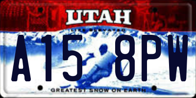 UT license plate A158PW