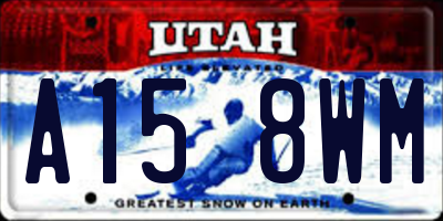 UT license plate A158WM