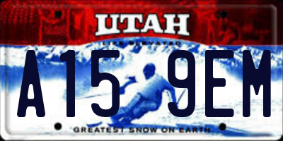UT license plate A159EM