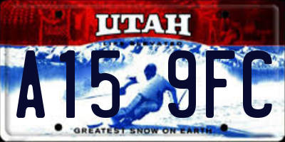 UT license plate A159FC