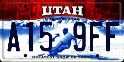 UT license plate A159FF