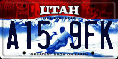 UT license plate A159FK