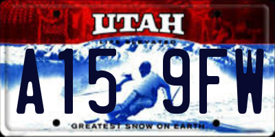 UT license plate A159FW