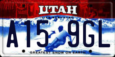 UT license plate A159GL