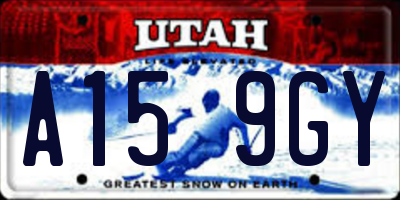 UT license plate A159GY