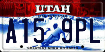 UT license plate A159PL