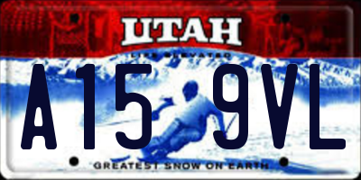 UT license plate A159VL