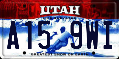 UT license plate A159WI