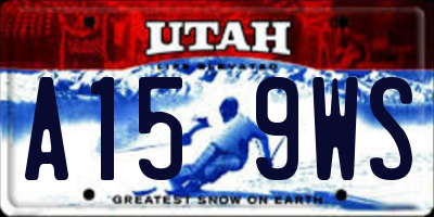 UT license plate A159WS