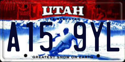 UT license plate A159YL