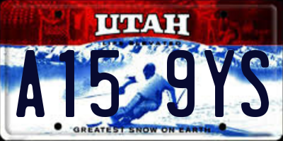 UT license plate A159YS