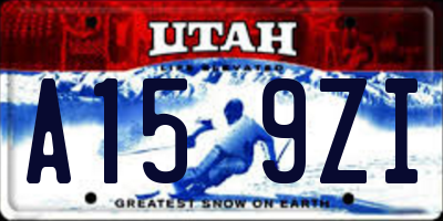 UT license plate A159ZI