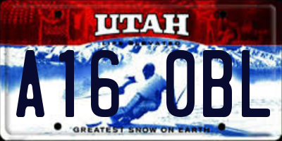 UT license plate A160BL