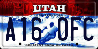 UT license plate A160FC