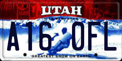 UT license plate A160FL