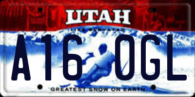 UT license plate A160GL
