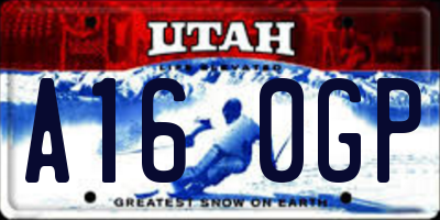 UT license plate A160GP