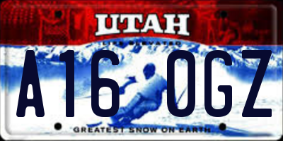 UT license plate A160GZ