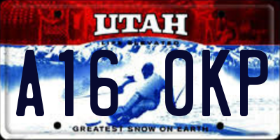 UT license plate A160KP