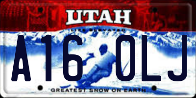 UT license plate A160LJ