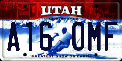 UT license plate A160MF
