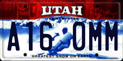 UT license plate A160MM