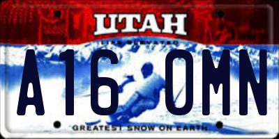 UT license plate A160MN