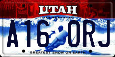 UT license plate A160RJ