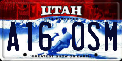 UT license plate A160SM