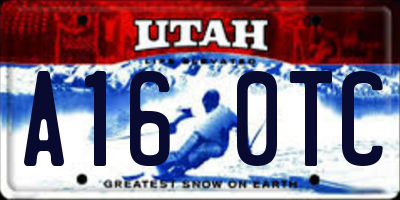 UT license plate A160TC