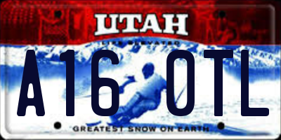 UT license plate A160TL