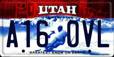 UT license plate A160VL