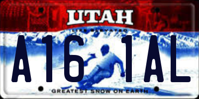 UT license plate A161AL