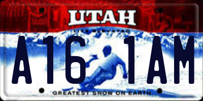 UT license plate A161AM
