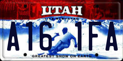 UT license plate A161FA