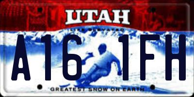 UT license plate A161FH