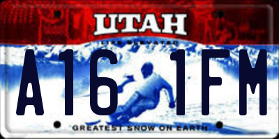UT license plate A161FM