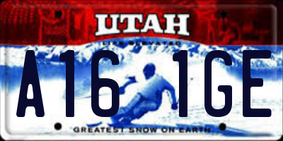 UT license plate A161GE