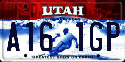 UT license plate A161GP