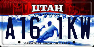 UT license plate A161KW