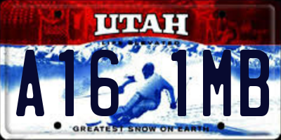 UT license plate A161MB