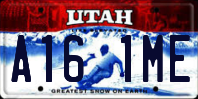 UT license plate A161ME