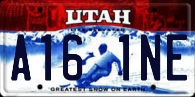 UT license plate A161NE