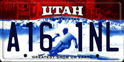 UT license plate A161NL
